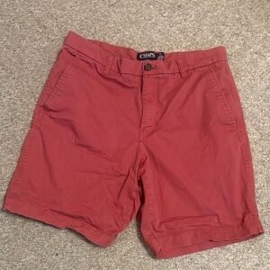 Chaps Men's Brick Red Flat Front Shorts